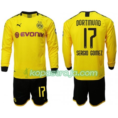 Billiga Fotbollströjor Borussia Dortmund Sergio Gomez 17 Barn Hemma tröja 2019/20 Långärmad